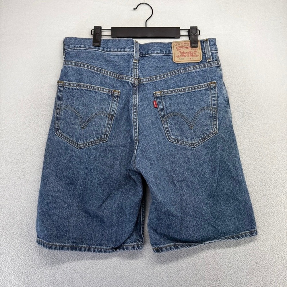 Levi Levi's Shorts Mens 32 Blue 550 Relaxed Fit Denim Jean Cotton Baggy y2k 10"